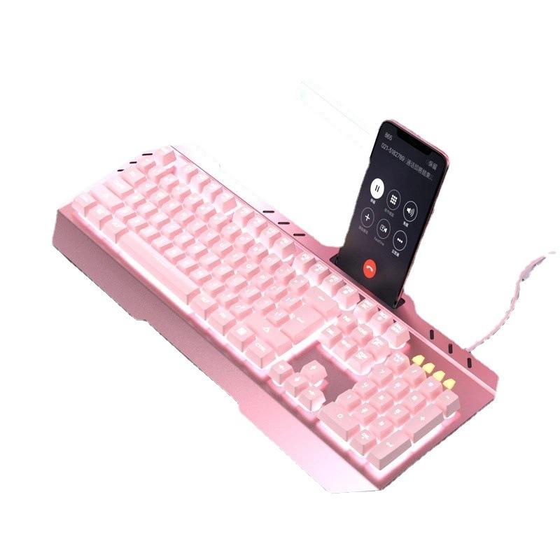 Gửi Miếng Lót Chuột Thao Túng Bộ Bàn Phím Và Chuột Máy Tính Chơi Game Bộ Trò Chơi Hồng Kim Loại Bàn Phím
