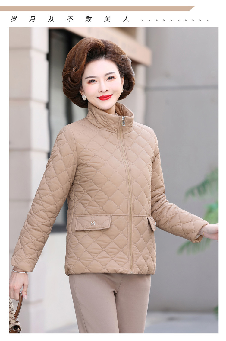 Áo Khoác Bông Dáng Ngắn Lót Lông Cừu Mùa Đông Cho Mẹ AK08 - Hàng Quảng Châu Cao Cấp