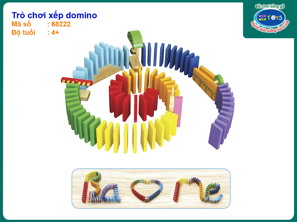 Đồ chơi gỗ Winwintoys - Trò chơi xếp Domino gỗ cao cấp