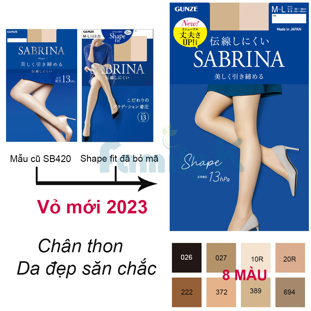 Vớ Quần tất SABRINA Shape có áp lực nén da đẹp và săn chắc hơn dùng hàng ngày chống nắng