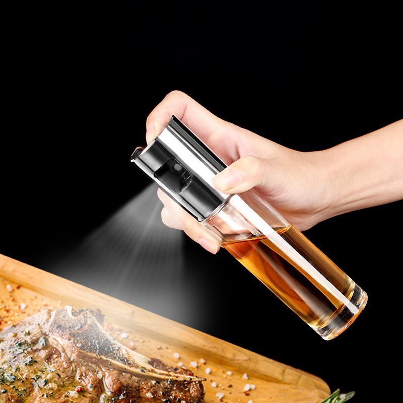 Bình Xịt Dầu Ăn 100ml - Giao Nắp Màu Ngẫu Nhiên Bạc - Vàng - Hàng chính hãng