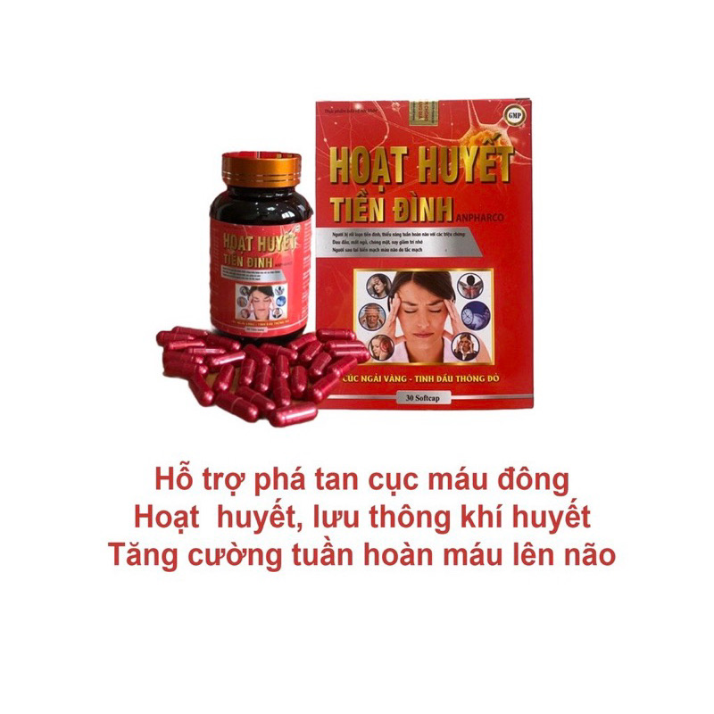 HOẠT HUYẾT TIỀN ĐÌNH - Hộp 30 viên- Cải Thiện Rối Loạn Tiền Đình , Sau Tai Biến Mạch Máu Não Do Tắc Mạch, vinaphar