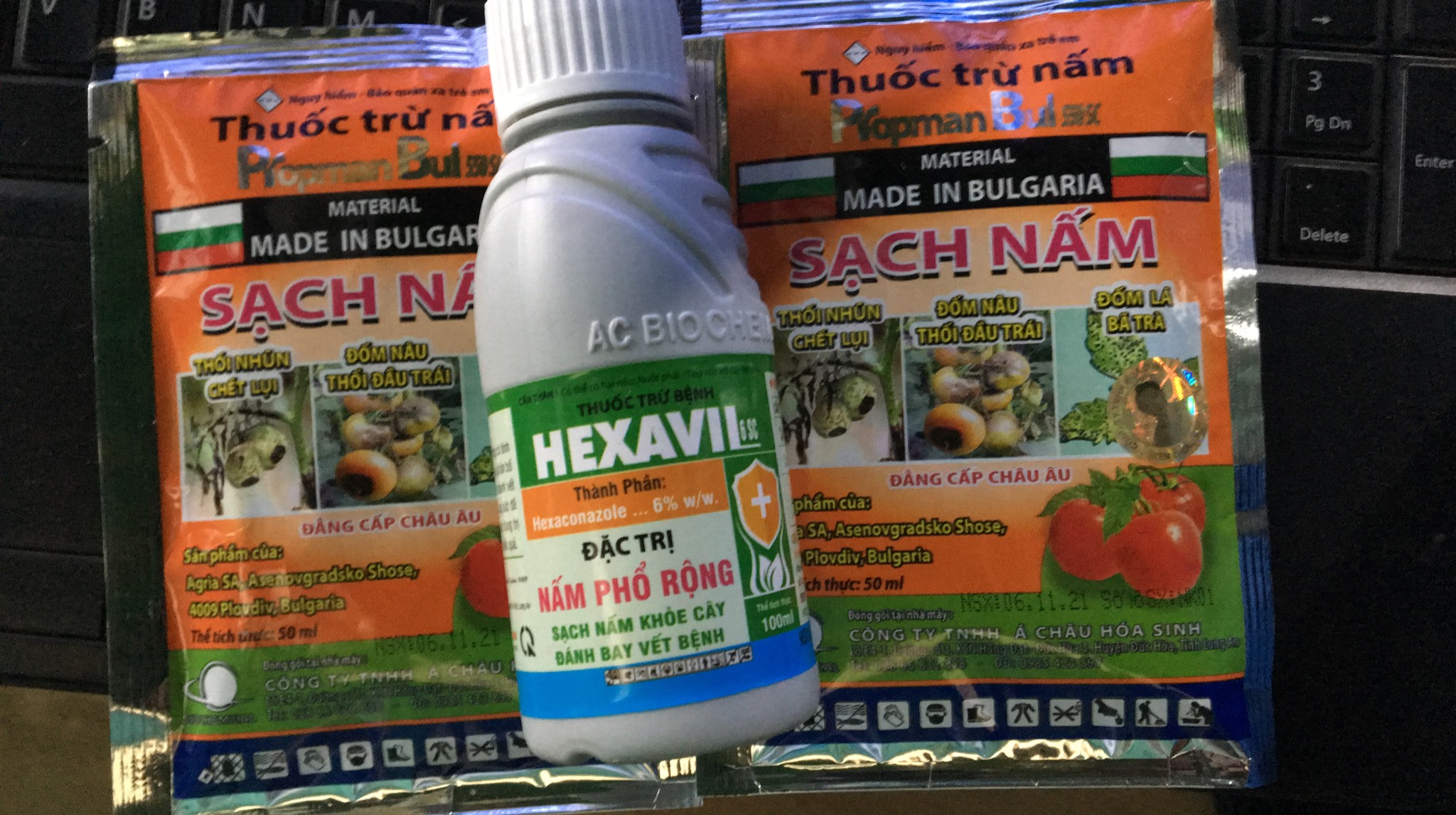Combo sạch nấm trong mùa mưa Hexavil 100ml và 02 gói Sạch Nấm 50ml