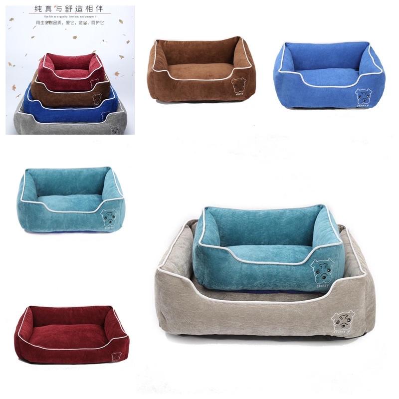 Đệm chữ nhật- ổ đệm lông nhung cao cấp Harry cho chó mèo, chống thấm, dễ giặt