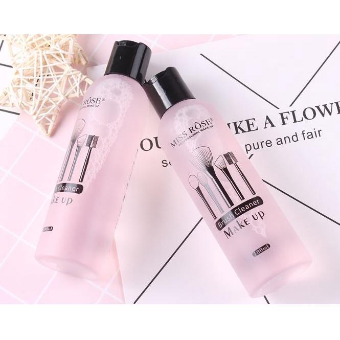 Nước vệ sinh bông mút, giặt rửa cọ trang điểm Miss Rose siêu sạch dễ sử dụng - Hity Beauty