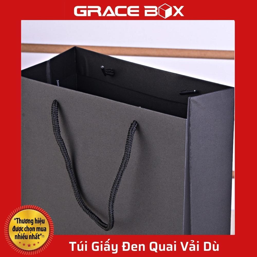 Túi Giấy Đen Quai Vải Dù Chắc Chắn (Chịu Lực Tốt