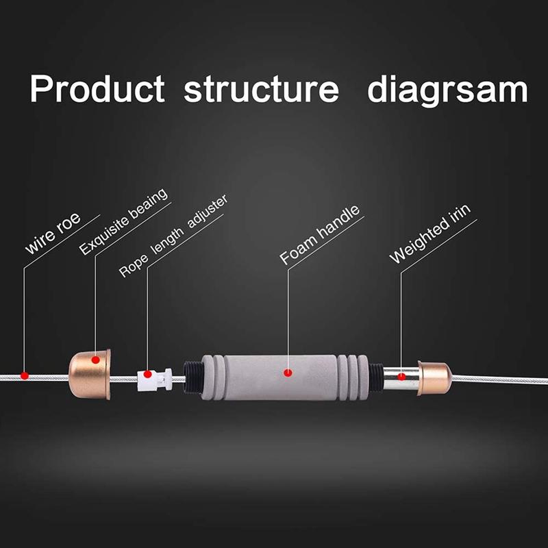 Thoải Mái Có Trọng Số Nhảy Dây Có Thể Điều Chỉnh Dây Xốp Tay Cầm Bỏ Qua Thể Dục Tập Thể Dục Quyền Anh