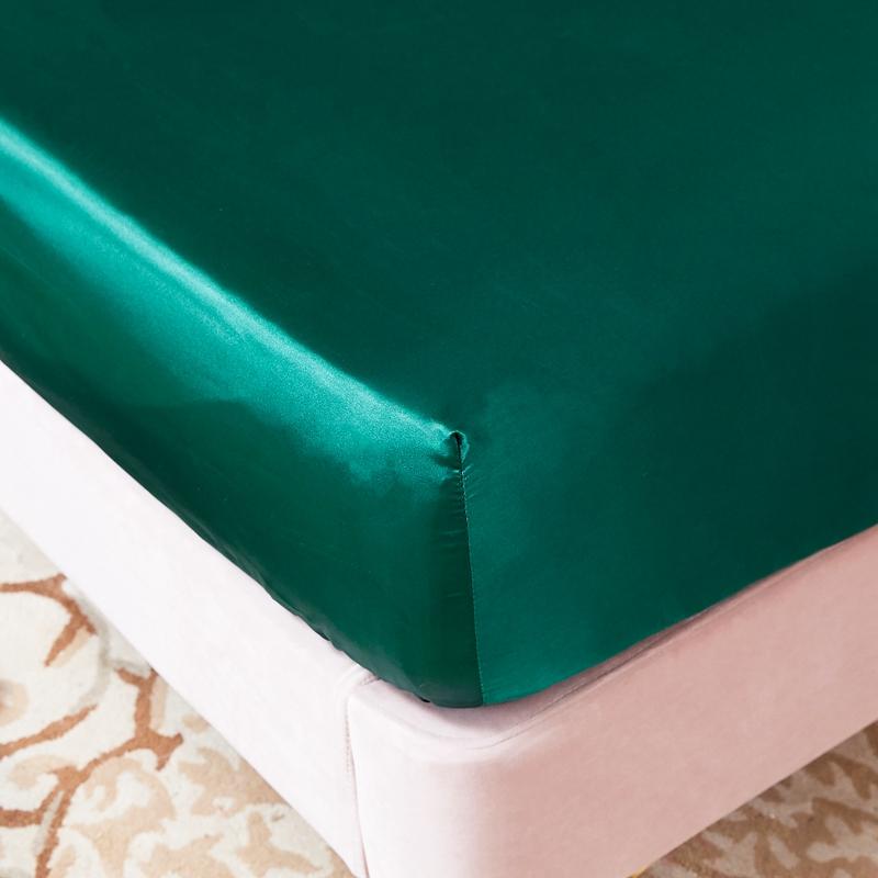 Lụa Satin Trang Bị Tấm Cao Cấp Bền Màu Bọc Nệm Thun Giường Bedsheet 160x200
