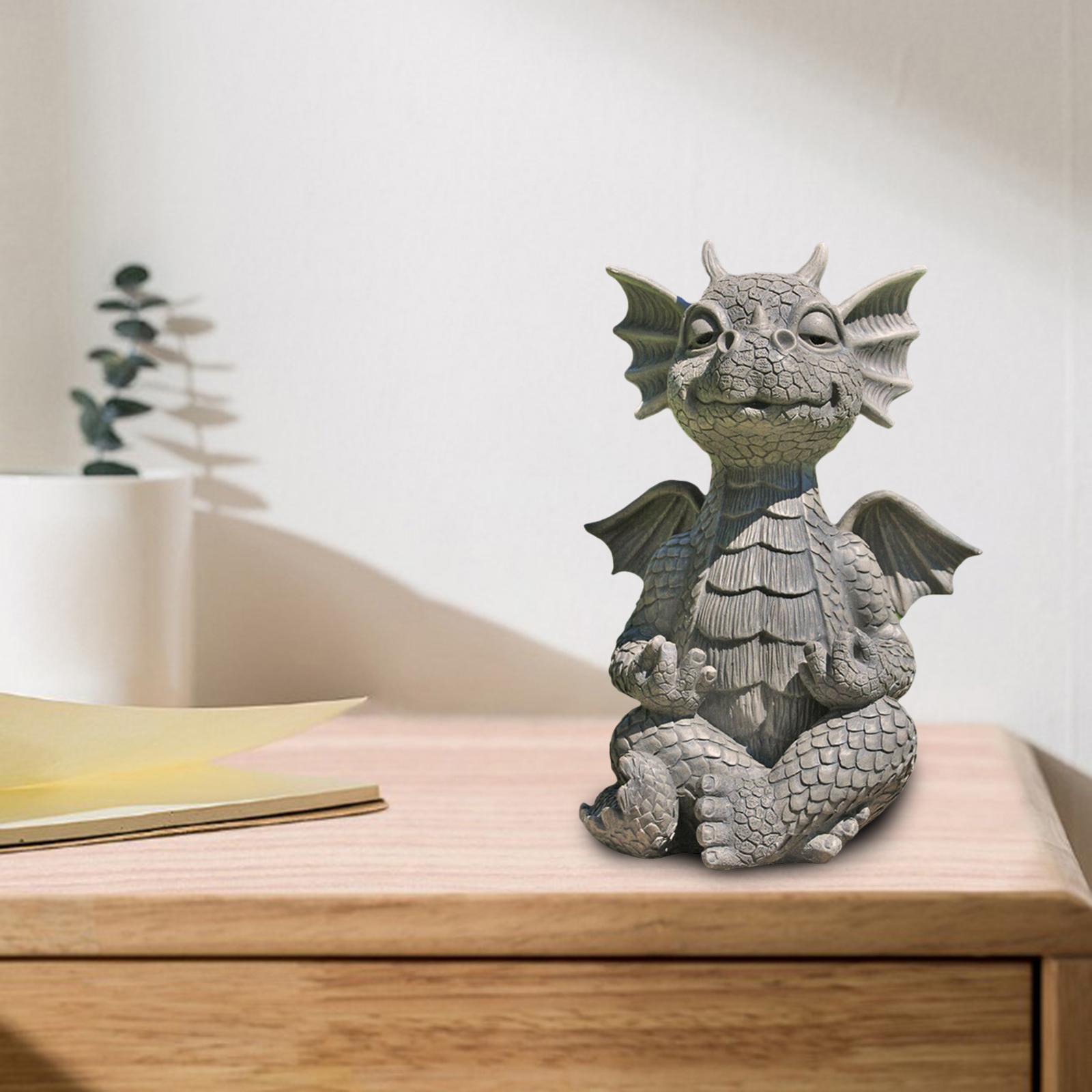 2x Dragon Statue Figurine Ornament Sculpture for Decoration