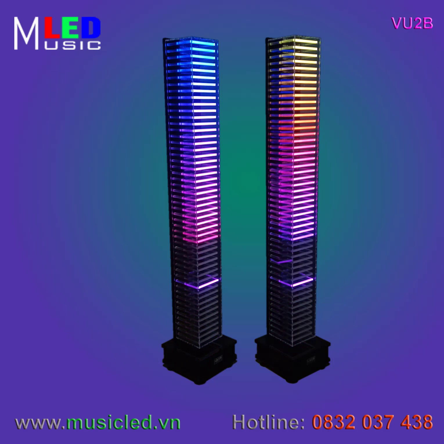 Đôi đèn Music LED nháy theo âm lượng nhạc cỡ lớn