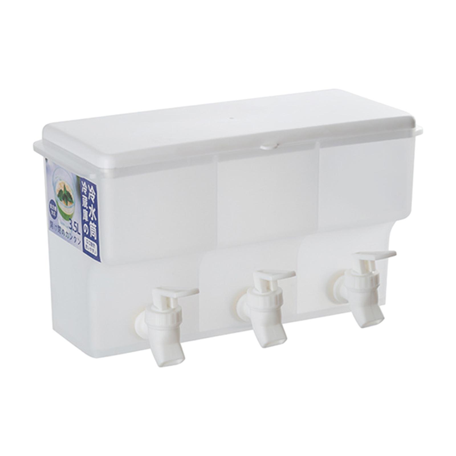 Large Beverage Dispenser with 3 Faucets Refillable Kitchen Gadgets Pitcher