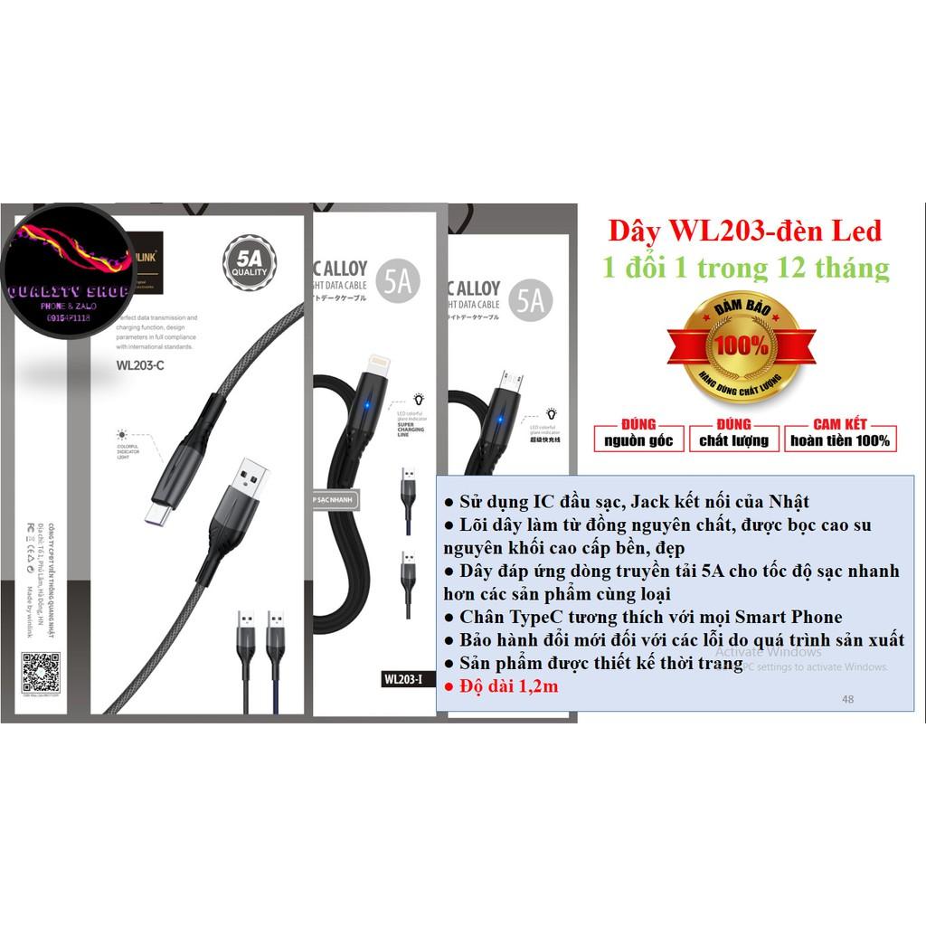 Dây Cáp Sạc Nhanh 5A Winlink 47WL203 - hàng chính hãng