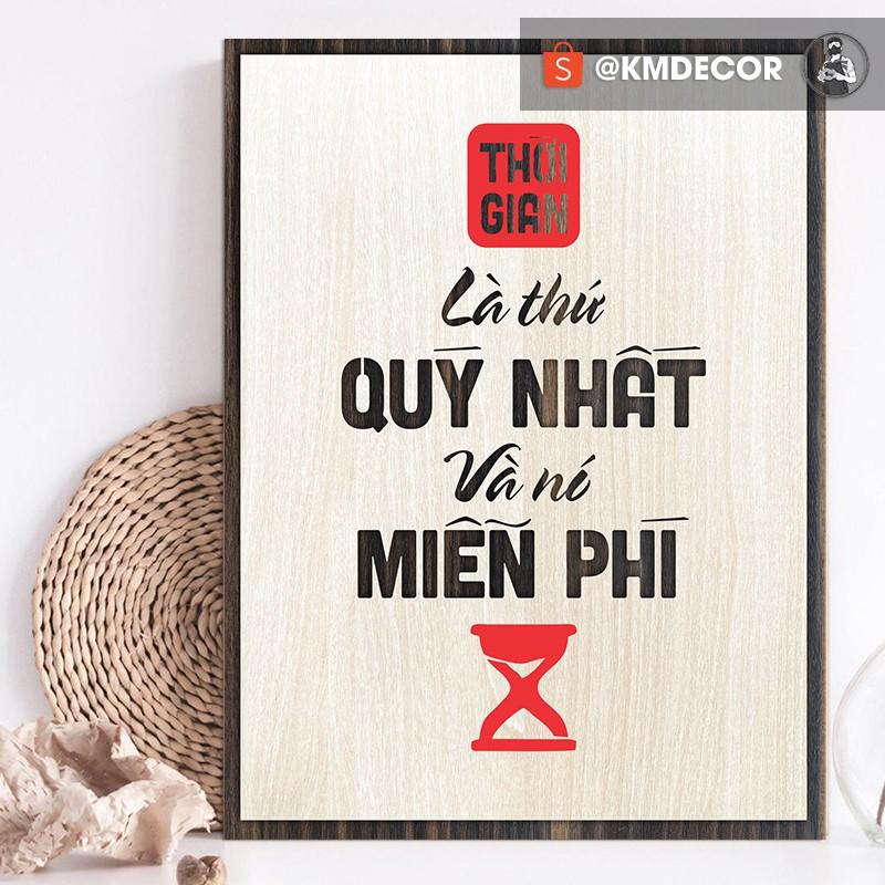 Trang trí văn phòng bằng tranh gỗ tạo động lực