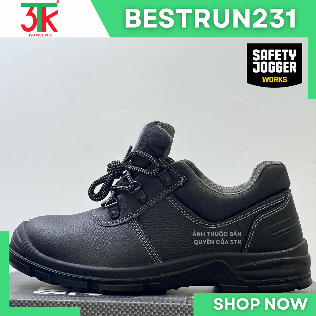 Giày Bảo Hộ Lao Động Safety Jogger Bestrun 231 S3, BestBoy 231 S3 Da Cao Cấp Chống Đinh Chống Trơn Trượt, Chống Va Đập, Chống Tĩnh Điện Sử Dụng trong Công Trình Xây Dựng