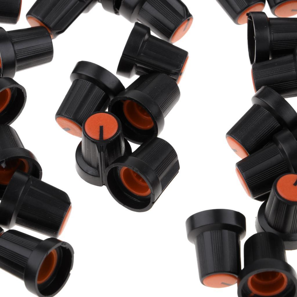 100 Pieces 6mm  Potentiometer Control Volume Knobs Mini   orange