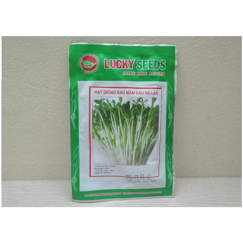 Hạt Giống Rau Mầm Đậu Hà Lan Gói 50G