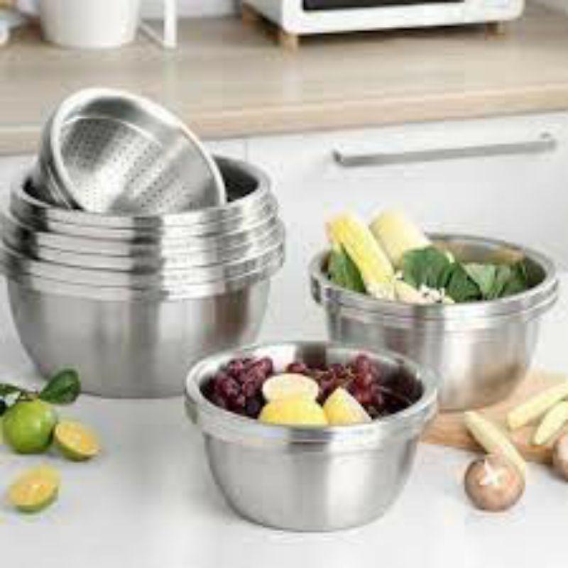 Chậu / âu sâu inox siêu dày đa năng đủ size 18-20-22-24 đến 40cm