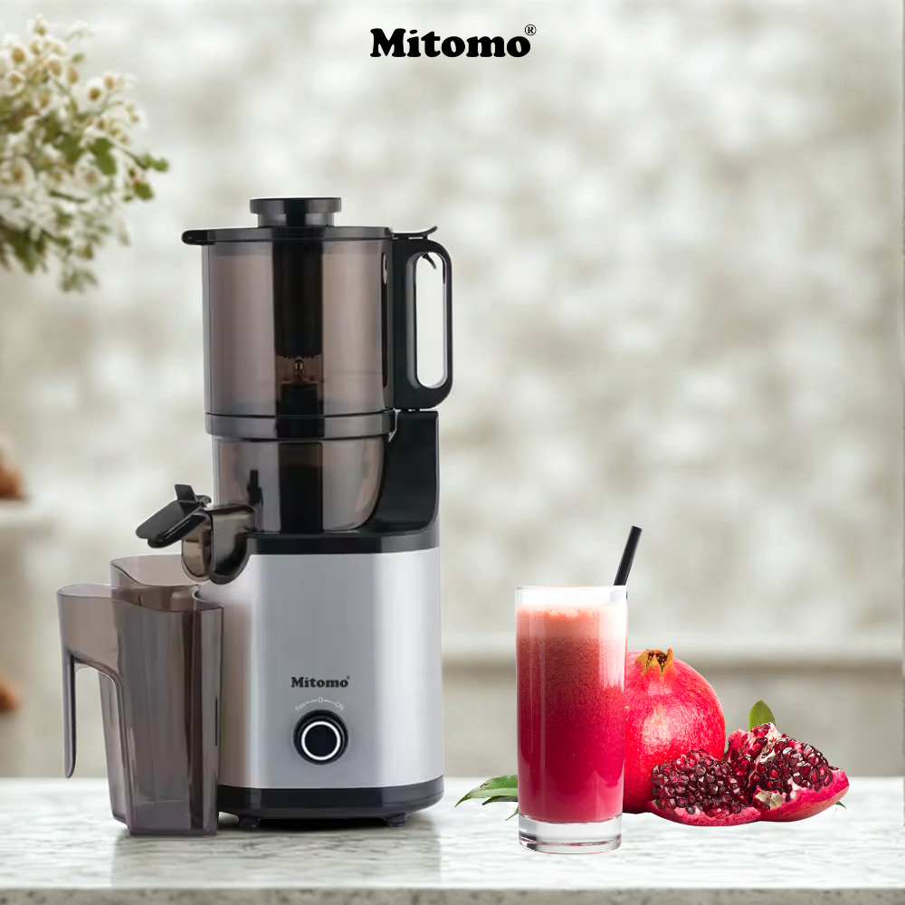 Máy Ép Chậm, Máy Ép Trái Cây Công Nghiệp Mitomo KJ3081 Kiệt Bã - Hàng Chính Hãng Bảo Hành 3 Năm
