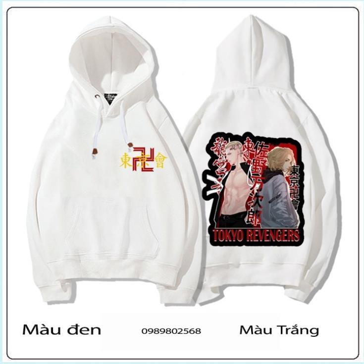 VIP TOP1 BST ÁO HOODIE HÌNH Anime TOKYO REVENGERS HÀNG ĐẸP 2 MÀU ĐEN TRẮNG