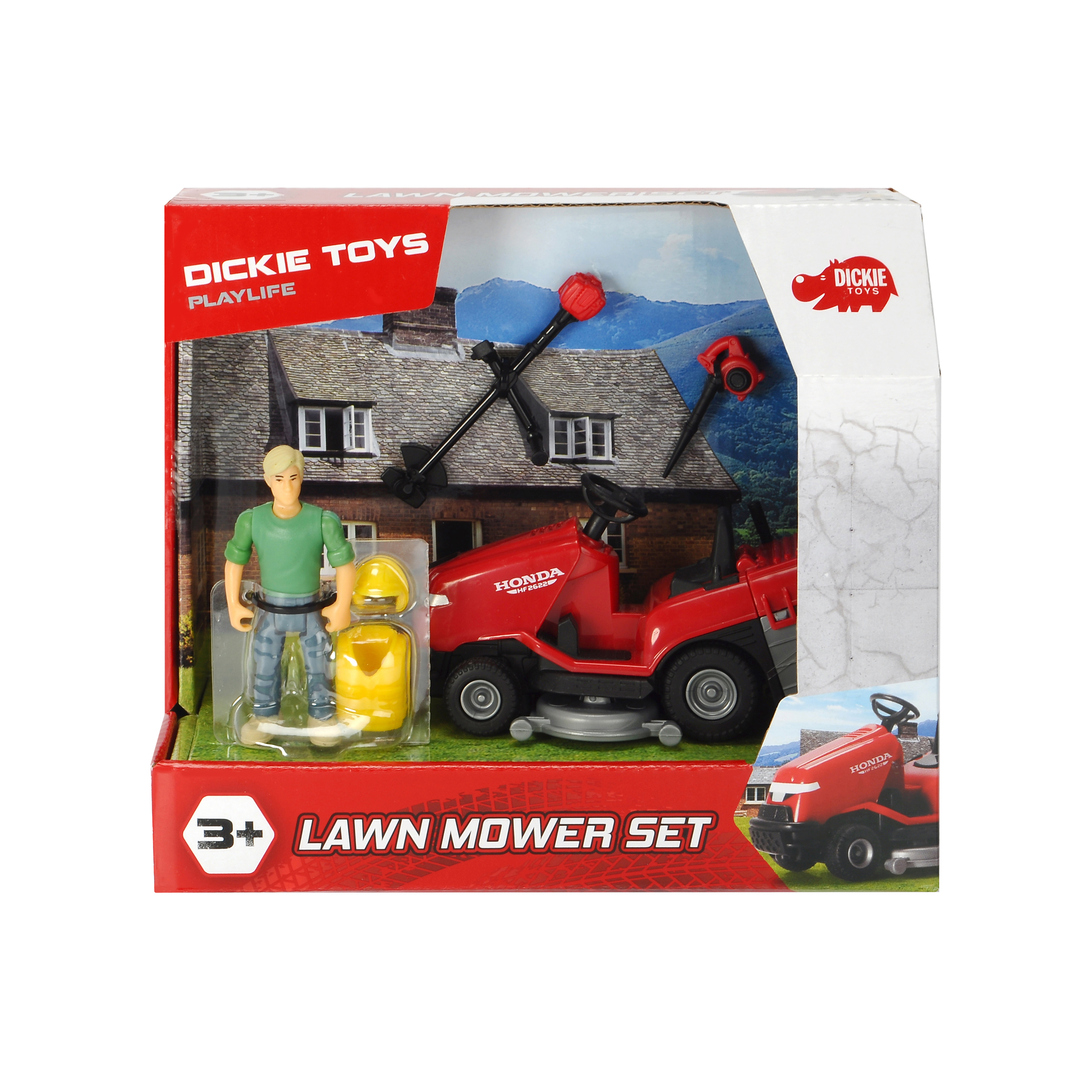 Bộ Đồ Chơi Xe Cắt Cỏ Dành Cho Bé Yêu DICKIE TOYS Playlife-Lawn Mower Set 203832004 - Đồ Chơi Đức Chính Hãng