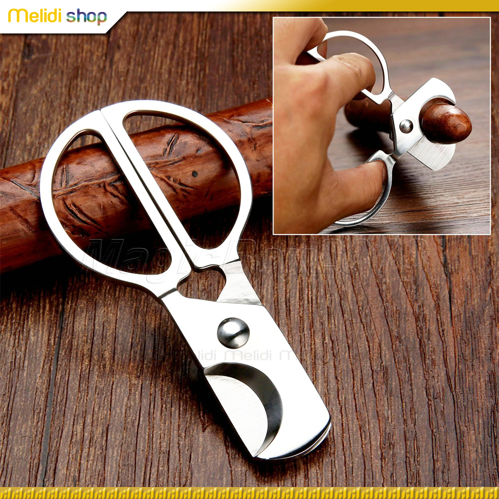 LEGAN OMEK3 - Kéo Cắt Cigar Bằng Thép Siêu Bền, 3 lưỡi bén Cao Cấp, Sử Dụng Tiệc Vang, Sang trọng