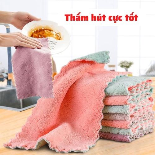 Khăn lau tay lau bêp siêu thấm đa năng lau tay hai mặt cao cấp siêu mềm mại dễ sử dụng cho mọi căn bếp và các bà nội trợ