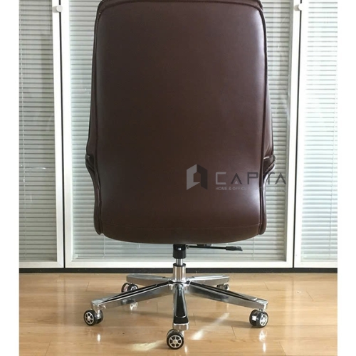 Ghế Giám đốc nệm da pvc cao cấp CM4416-P Nội thất Capta Ghế xoay lớn dành cho các Sếp nệm da pvc màu nâu hoặc đen tay tựa kiểu chân thép xoay có bánh xe nhựa chắc chắn tại tp hcm