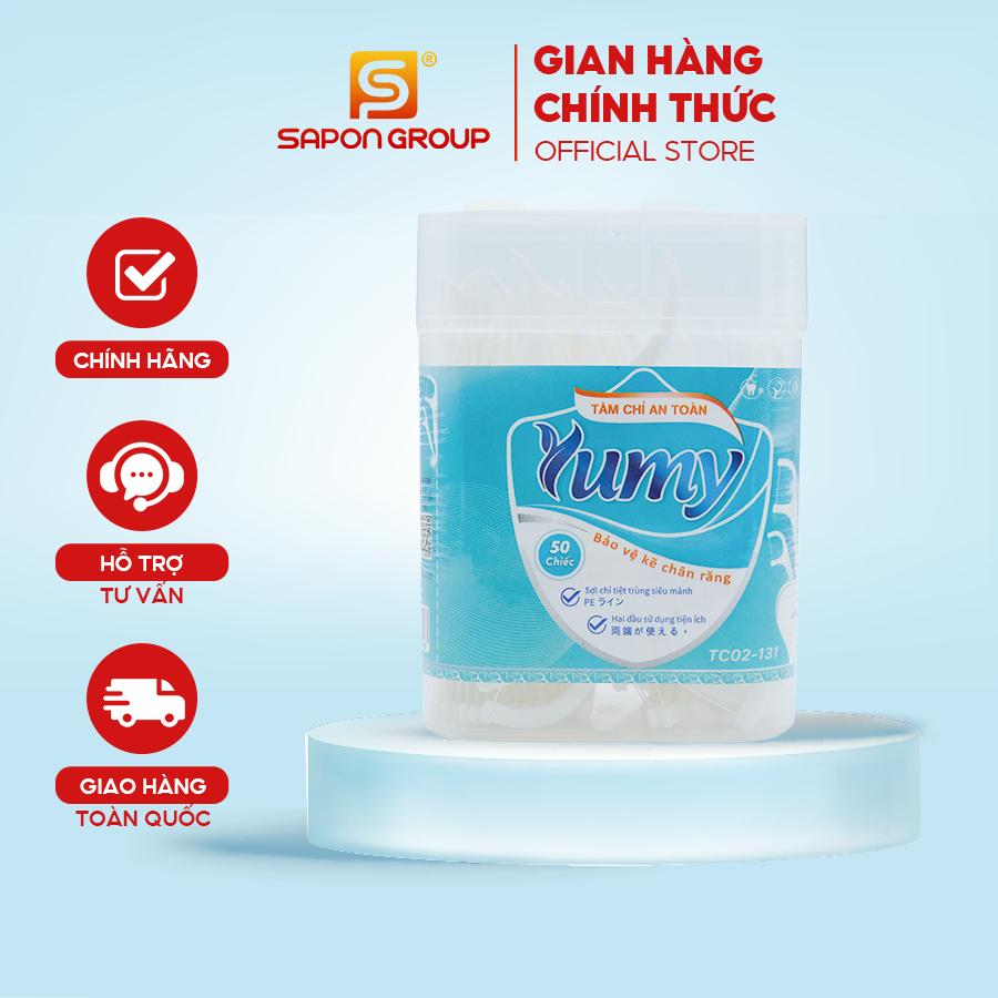 [Lố 12 hộp] Tăm chỉ YUMY Cao Cấp, Tăm chỉ nha khoa hộp đứng (TC02-131) 50 cái/ Hộp
