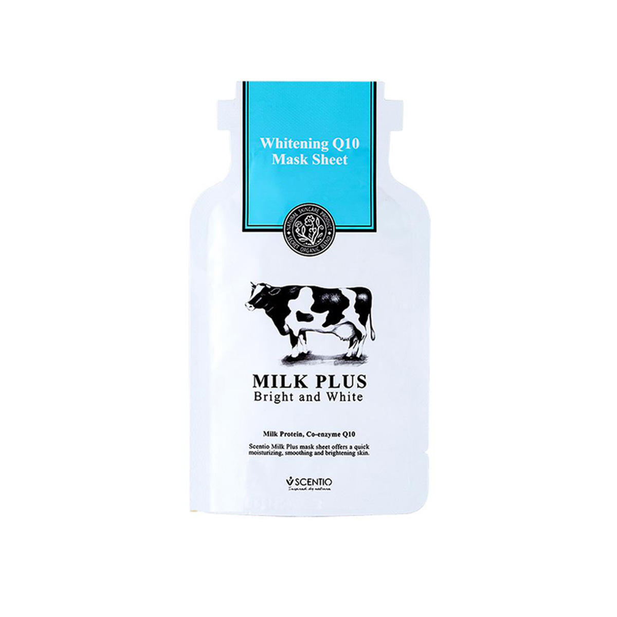 Mặt Nạ Giấy Dưỡng Trắng Và Trẻ Hóa Da Sữa Bò Scentio Milk Plus (1 Miếng)