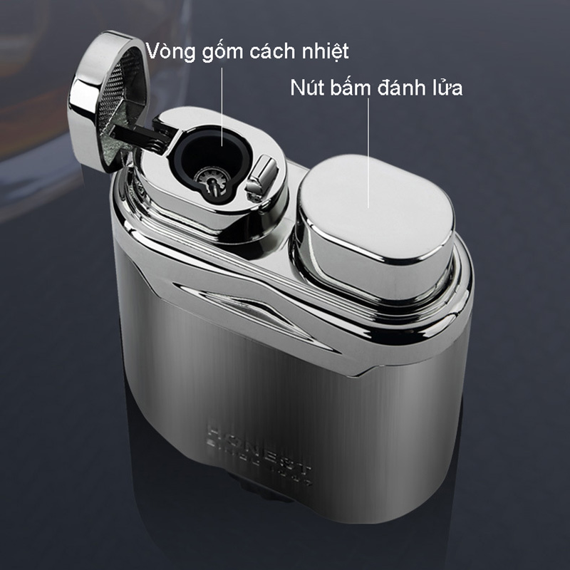 Hột Quẹt Bật Lửa Gas Khò 1 Tia Honest BCS-798 Kiểu Dáng Nhỏ Gọn Tiện Lợi - Nhiều Màu