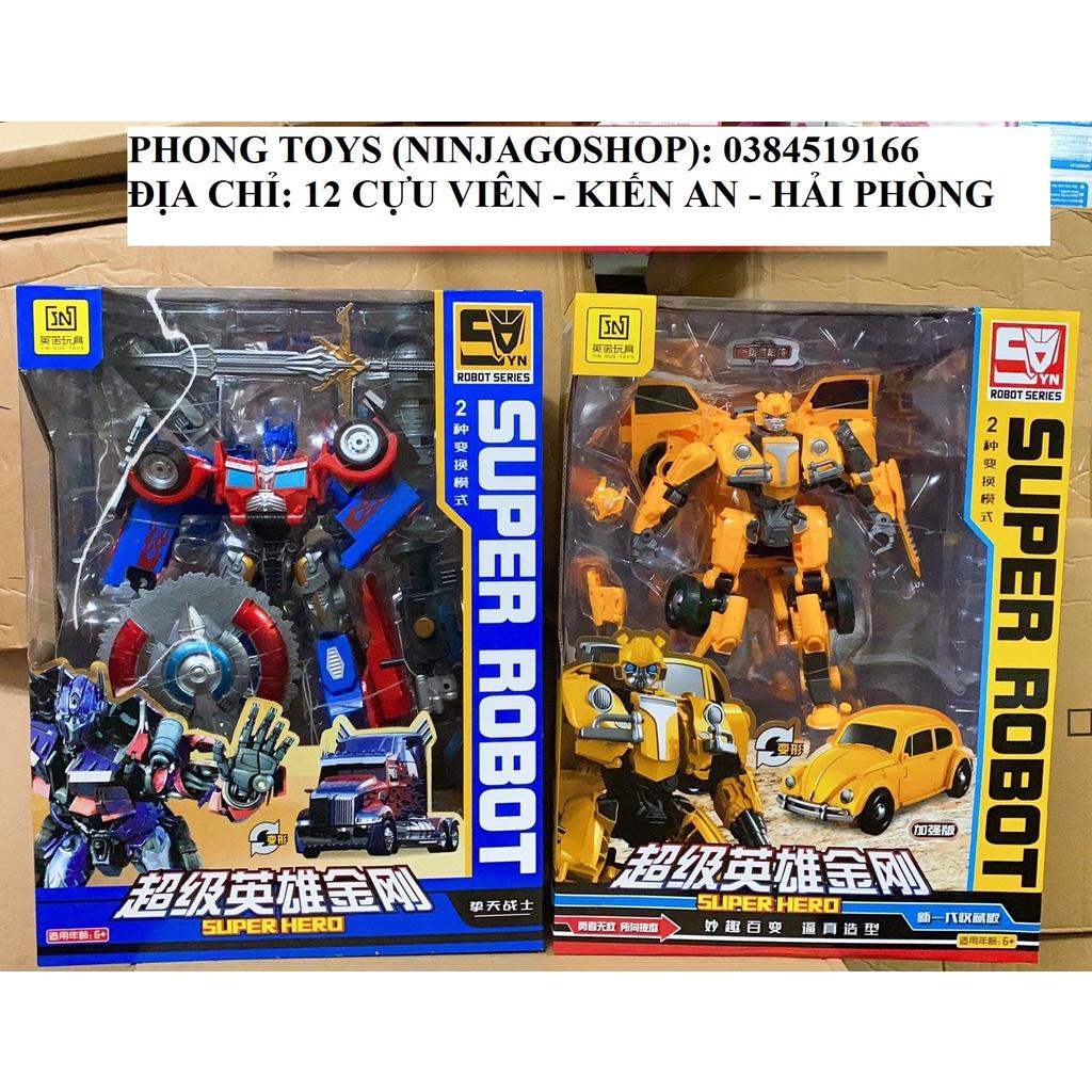 Mô hình Transformer và Bumble Bee biến hình người máy và xe ô tô loại to