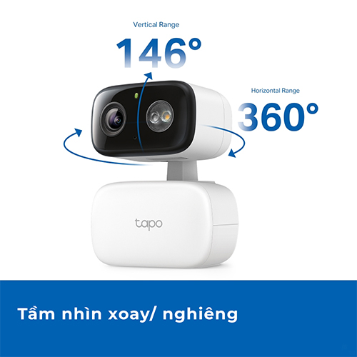 Camera trong nhà/ngoài trời TP-Link Tapo Pan/Tilt Indoor/Outdoor Home Security 1080p Full HD C206 - Hàng chính hãng