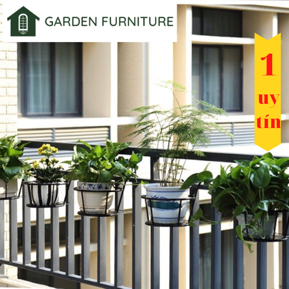 Chậu treo ban công, kệ hoa treo ban công , kệ sắt treo tường, giá đỡ chậu hoa nhỏ gọn, tiện lợi, bền