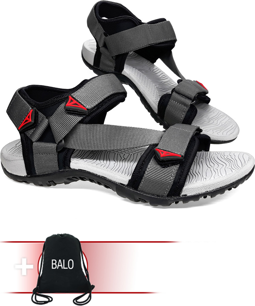 Giày Sandal Việt Thủy Quai Chéo VT2 - Xám  - Tặng Kèm Balo Túi Rút Đặc Biệt