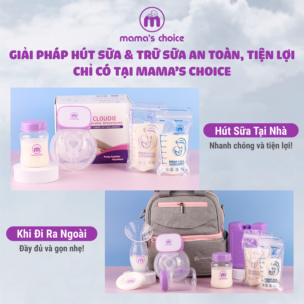 Túi Trữ Sữa Và Bảo Quản Sữa Mẹ Mama’s Choice, Bịch Đựng Sữa Mẹ, Có Khóa Zip Tiện Lợi An Toàn, Lẻ 10 Túi