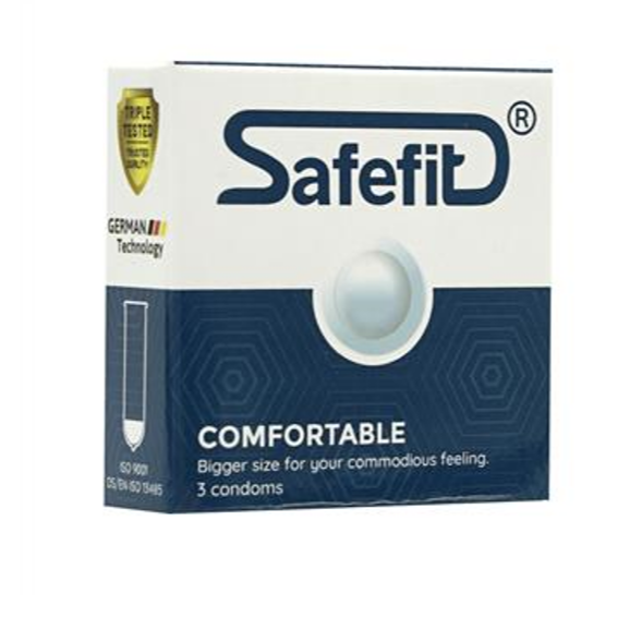 Bộ 3 hộp bao cao su Safefit siêu mỏng size 52mm - hộp 3 chiếc