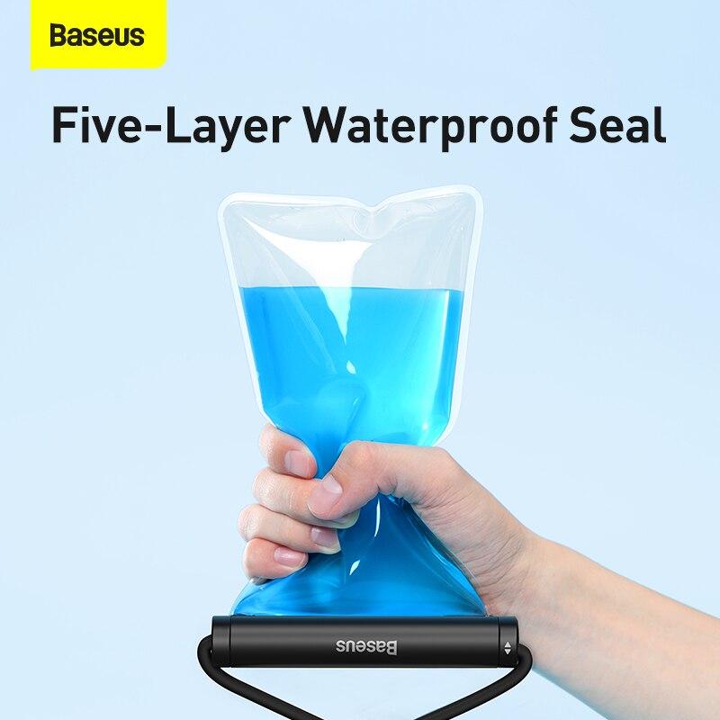 Túi chống nước điện thoại 5 lớp, IPX8, Baseus Waterproof Bag ACFSD-E01- Hàng chính hãng