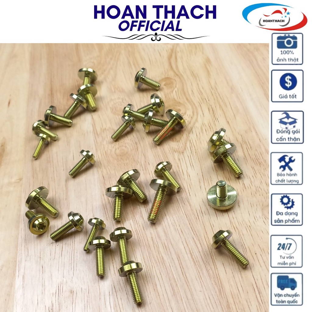 Bộ Ốc Áo Titan Vàng dùng cho máy Winner X ( 28 con ) HOANTHACH SP017484