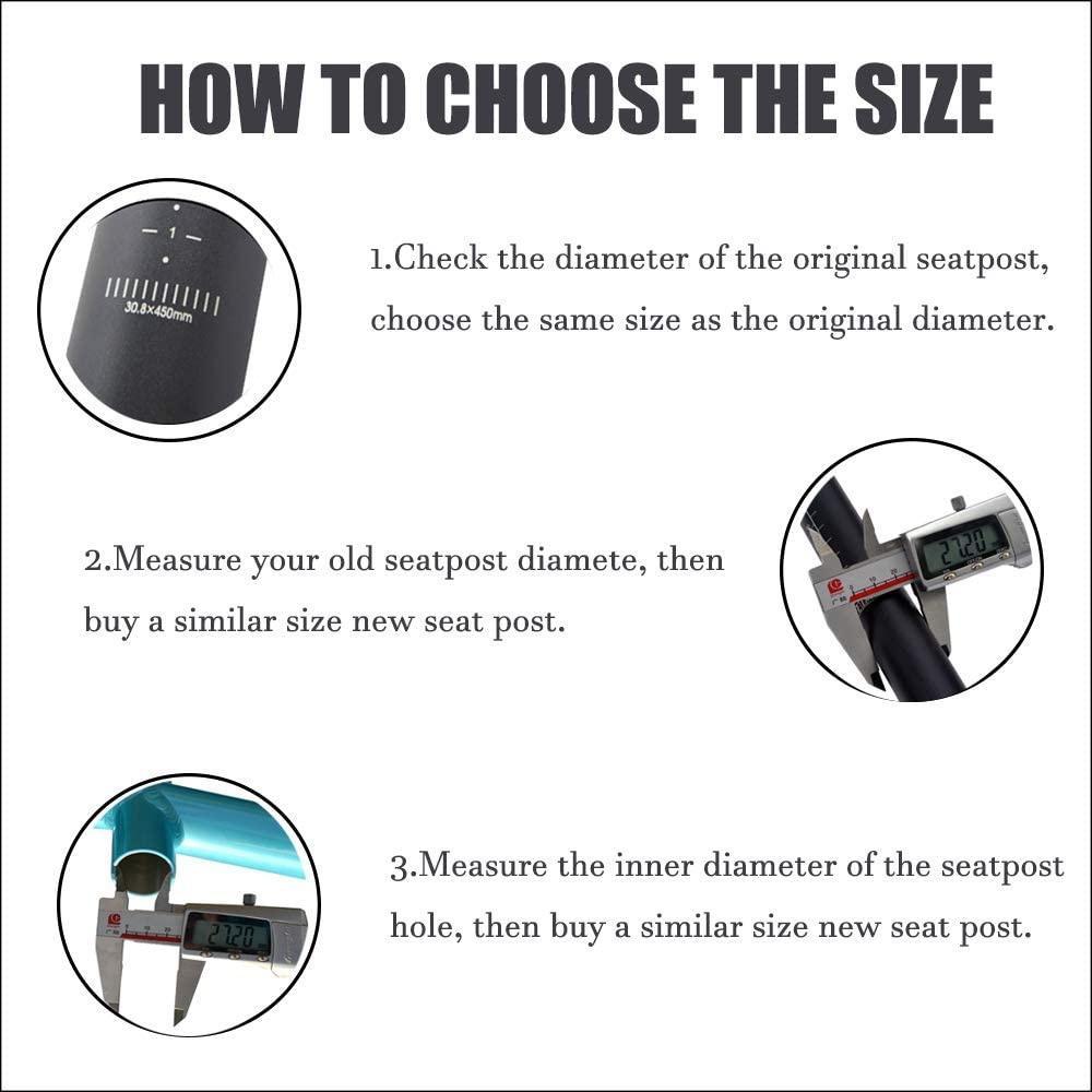 Cốt Yên Xe Đạp Leo Núi 25.4mm / 27.2mm / 28.6mm Bằng Hợp Kim Nhôm Nhiều Màu Siêu Bền