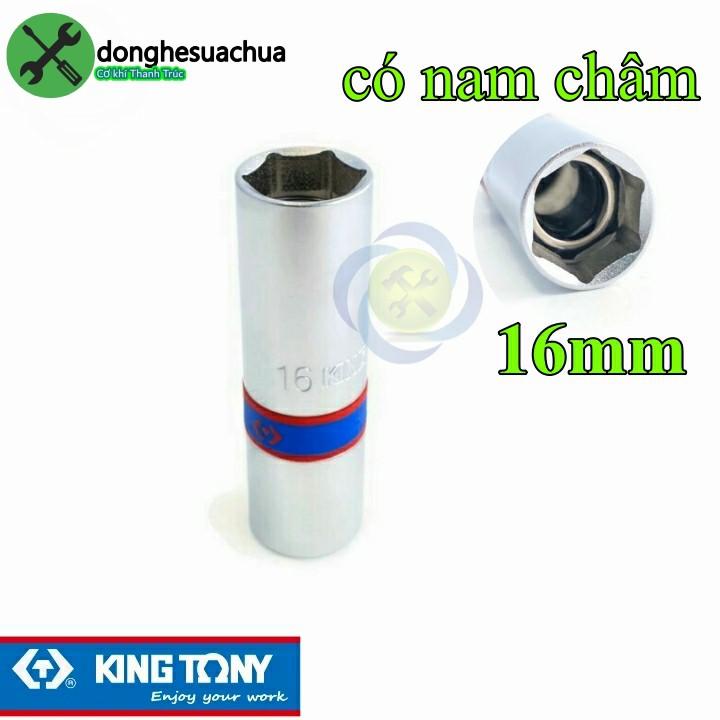 Tuýp tháo bugi 16mm có nam châm Kingtony 466516M dài 70mm 6 cạnh