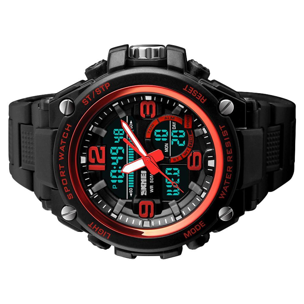 Men Sports Analog Waterproof Digital Wristwatch