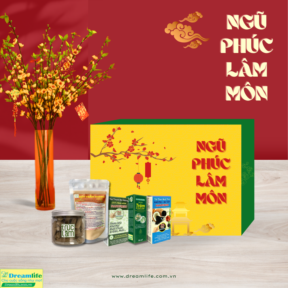 Combo quà Tết Giáp Thìn NGŨ PHÚC LÂM MÔN