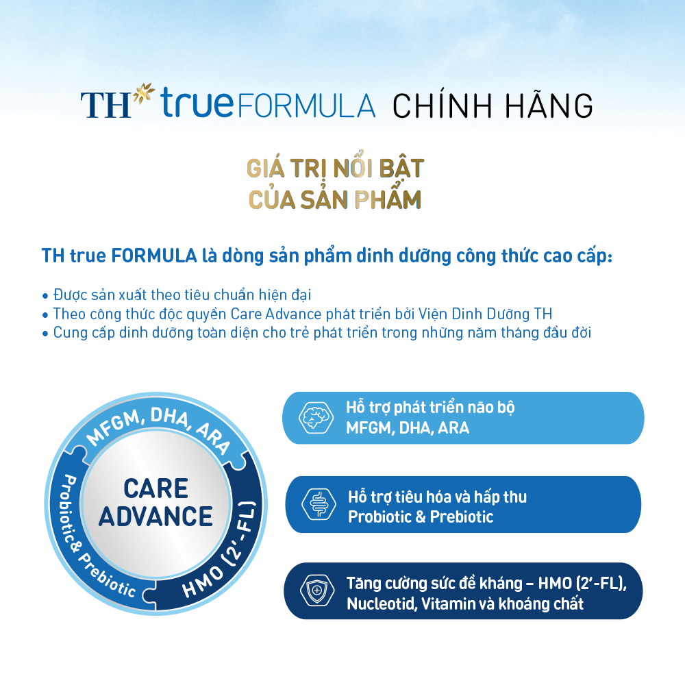 Thùng 6 hộp sản phẩm dinh dưỡng công thức cho trẻ từ 6 đến 12 tháng tuổi TH True Formula 2 800g (800g x 6)