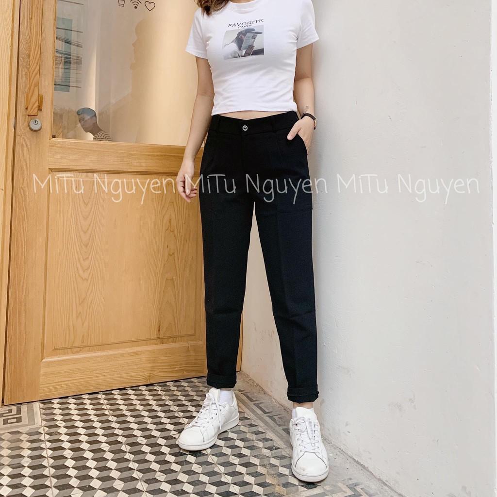 Quần baggy tây công sở bassic mặc đi làm, đi chơi chất vải form đẹp