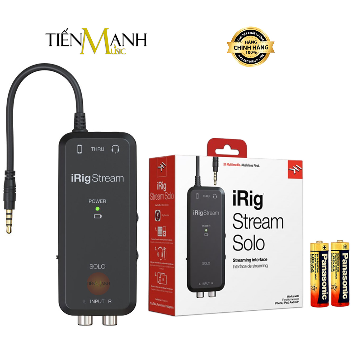 Soundcard Thu Âm LiveStream IK Multimedia iRig Stream Solo Mono - Box Live Hàng Chính Hãng