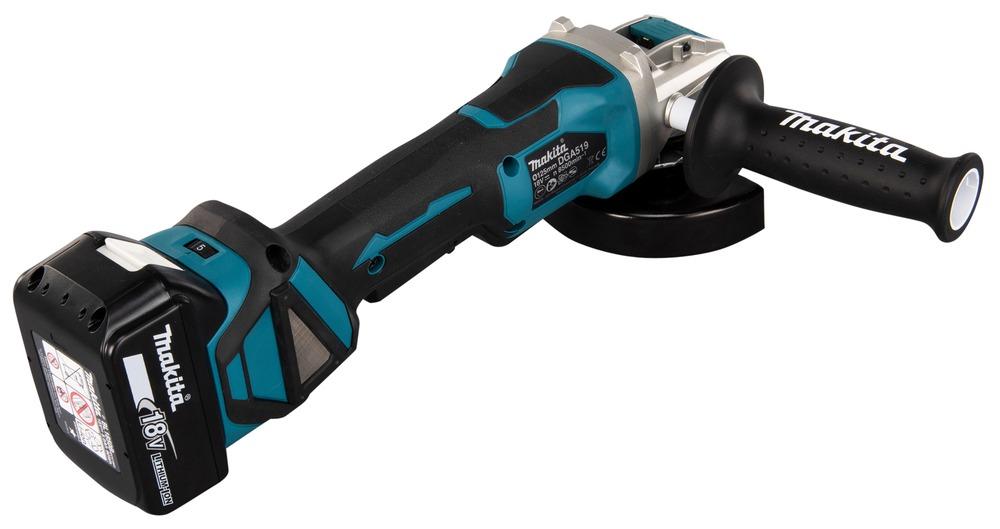 MÁY MÀI GÓC DÙNG PIN (125MM)(18V) (01 SẠC NHANH ,02 PIN 18V/ 5.0AH, THÙNG MAKPAC) MAKITA DGA519RTJ- HÀNG CHÍNH HÃNG