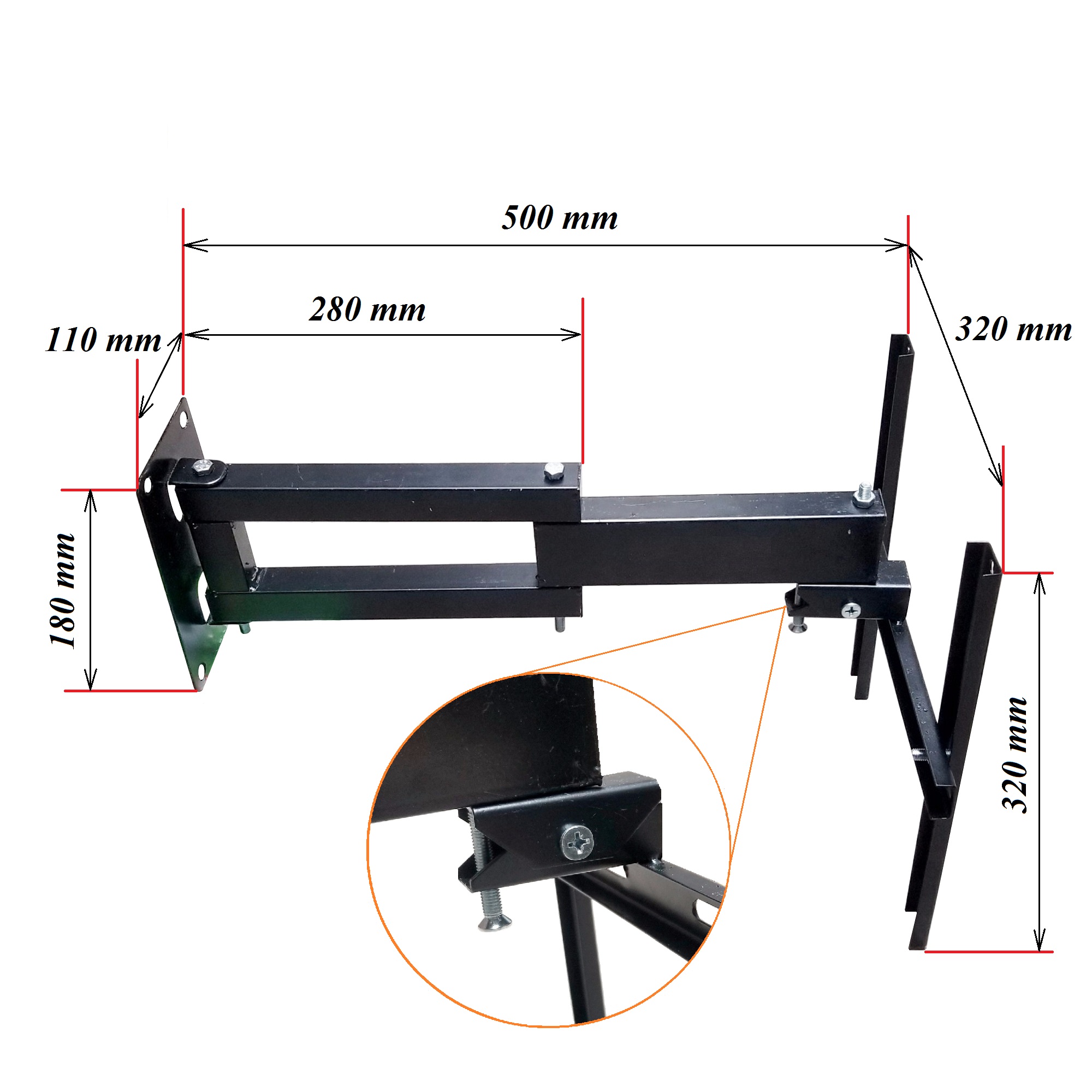 Giá treo tivi góc xoay đa năng 2 thanh đòn dùng cho tivi 26inch đến 43inch