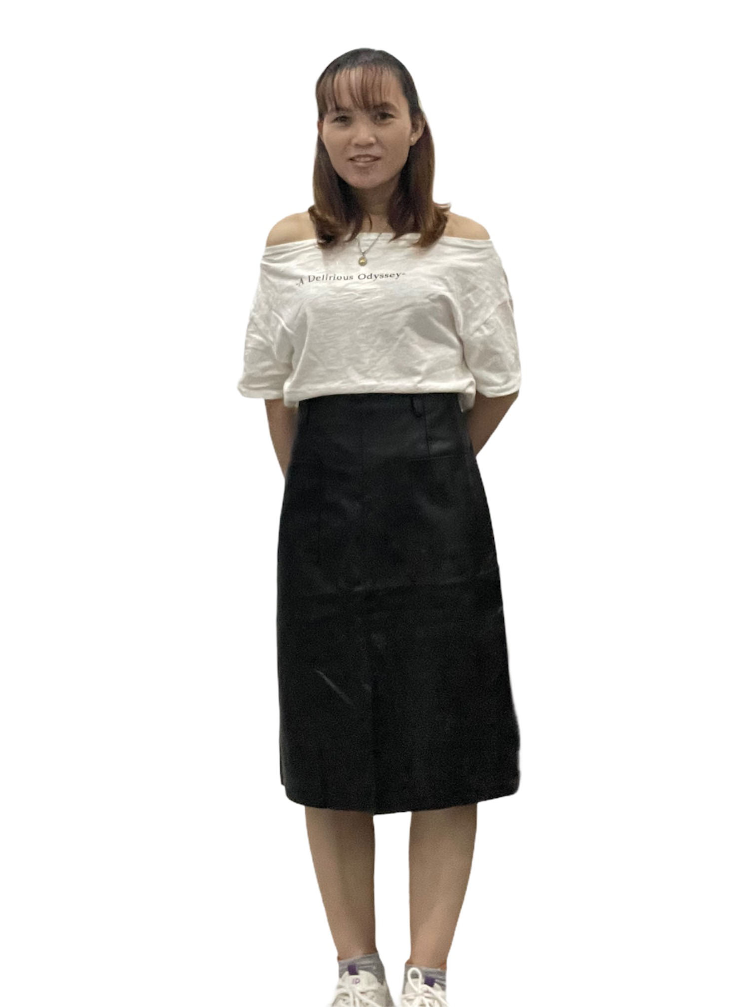 Chân Váy Bút Chì Da Pu Lưng Cao Thời Trang Hàn Quốc V09 55-62 KG JIAMI