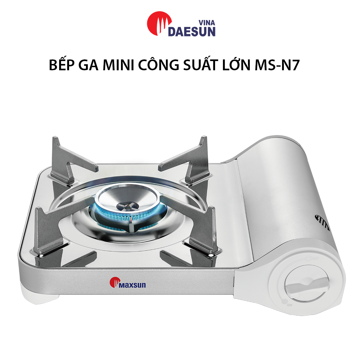 Bếp Ga Mini Công Suất Lớn Maxsun MS-N7S - Công Suất 3500W Thiết Kế Siêu Mỏng Inox Chổng Rỉ Bảo Hiểm Chống Nổ Hàng Chính Hãng