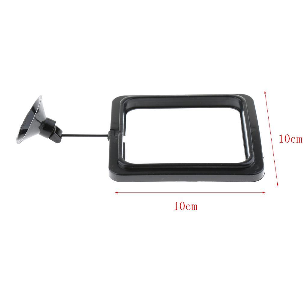 2pcs Aquarium  Fishes Feeding Flake   Square Feeder Black